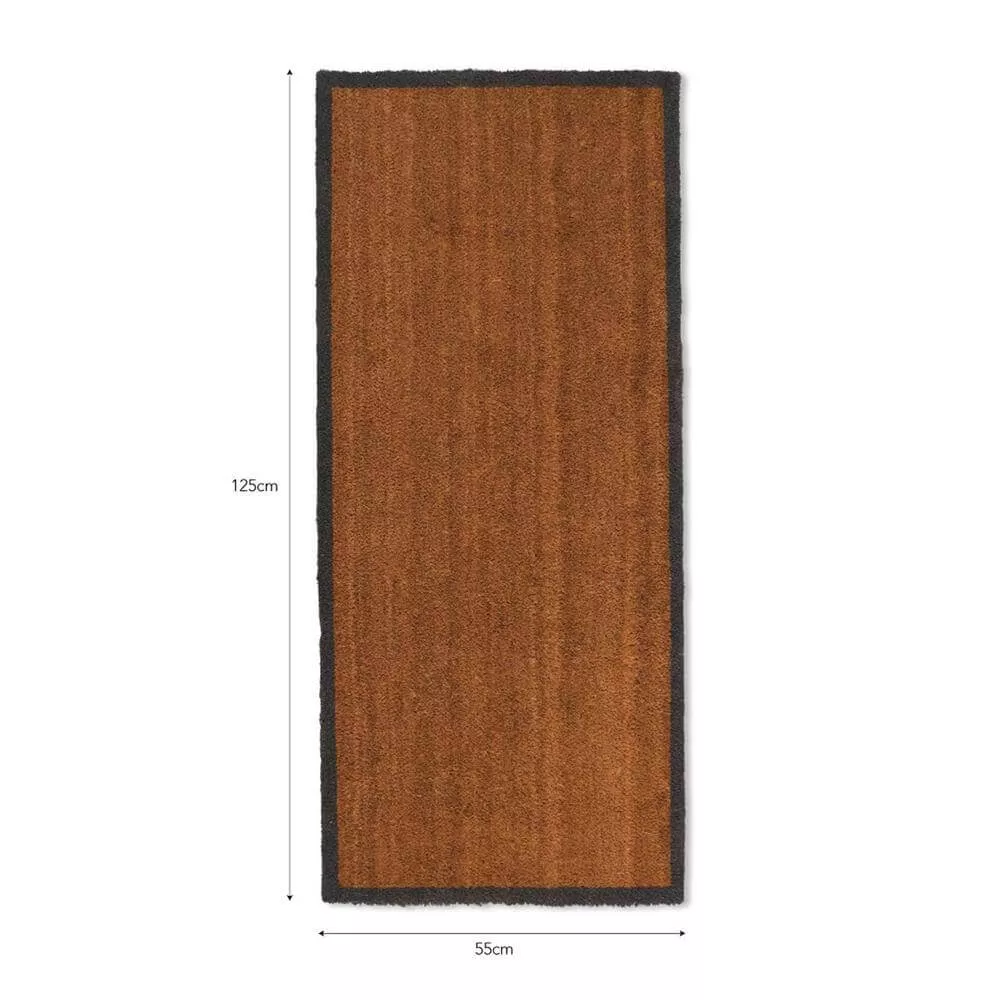 Garden Trading Double Doormat Charcoal Border